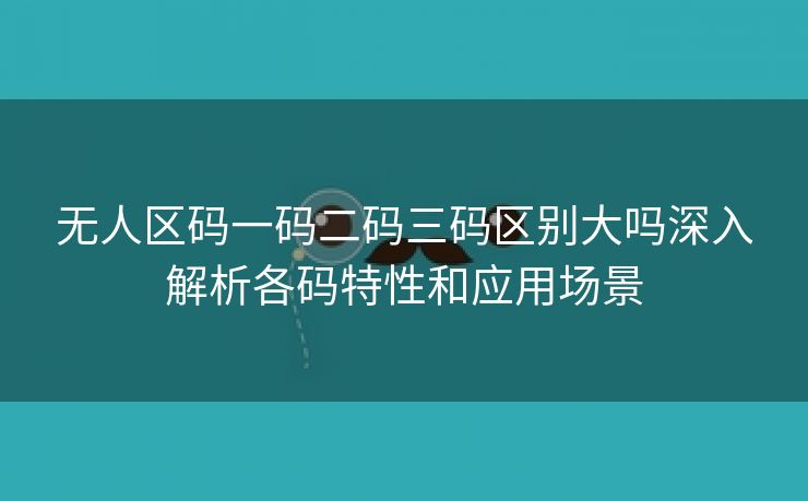 无人区码一码二码三码区别大吗深入解析各码特性和应用场景